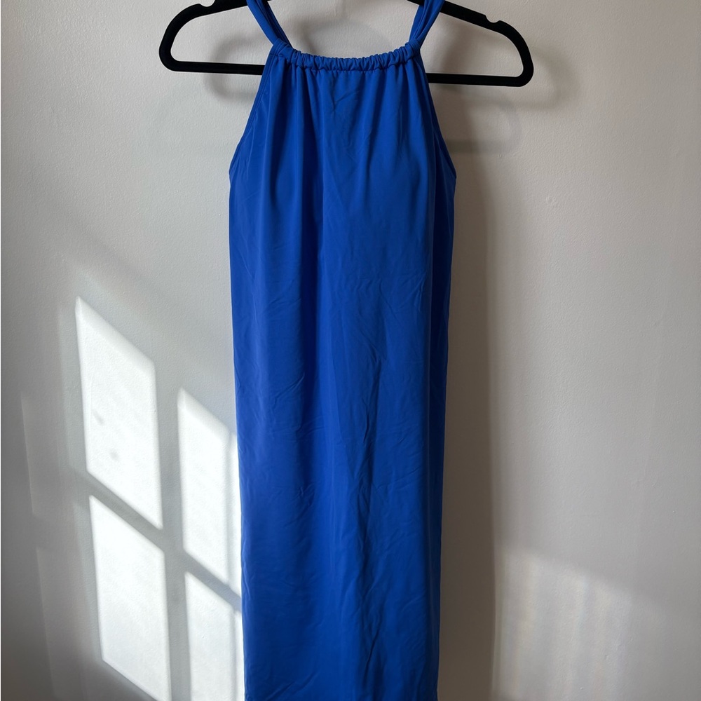 Athleta Blue Halter Dress